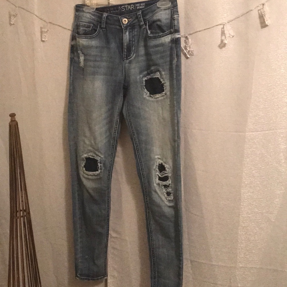 Distressed jeans